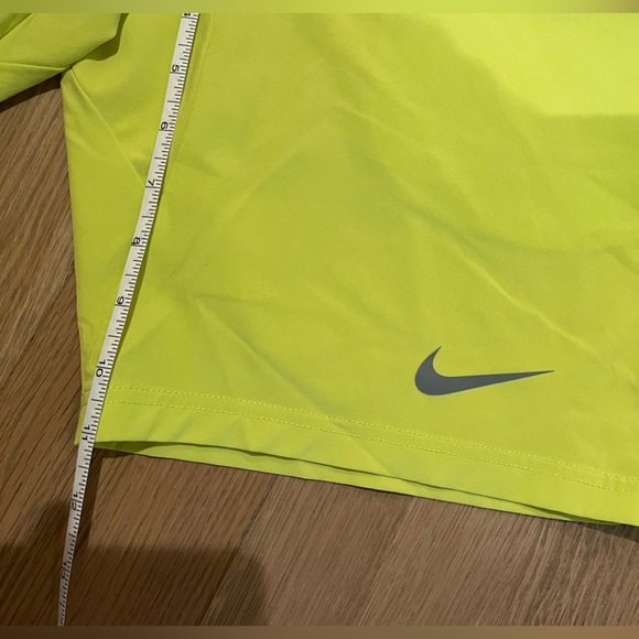 Nike DriFit Neon yellow tennis court shorts 11” inseam - Picture 2 of 2